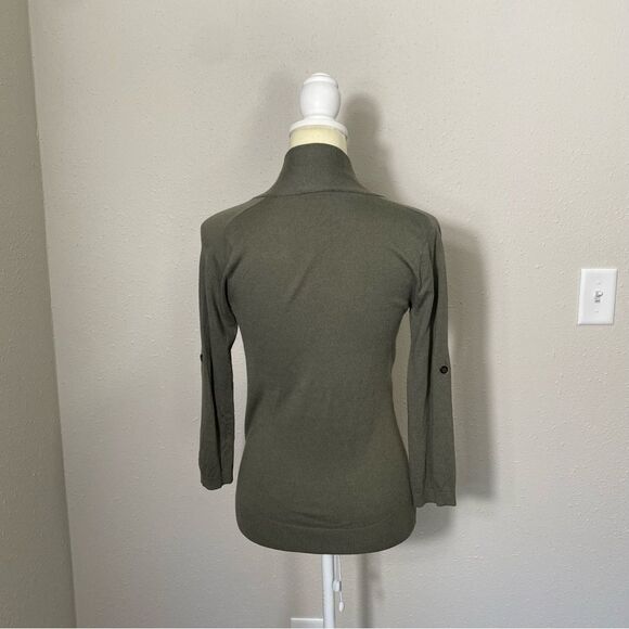 Ann Taylor Cashmere Blend Faux Wrap Front W/ Buttons Knit Sweater Women's XXS - Picture 15 of 16